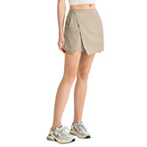 High-waisted slit A-line women's anti-walking stitching tennis culottes