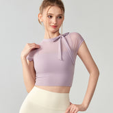 Lace-up mesh quick-drying, Breathable short sleeves
