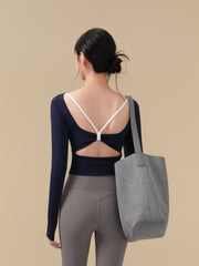 New contrasting Pilates training T-shirt