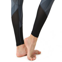 Printed high-waisted slimming bra leggings sports fitness set