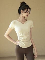 Slimming yoga short-sleeved T-shirt