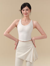Nude crew neck quick-drying sports vest