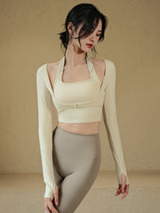 Tight with chest pad yoga long sleeves