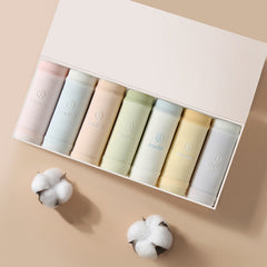 7A antibacterial simple solid color mid-rise cotton girls' underwear