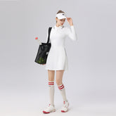 Polo collar contrast slim slimming versatile golf long-sleeved suit