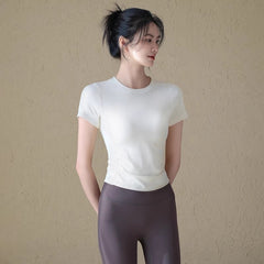 Slim slimming running sports training fitness T-shirt short sleeves