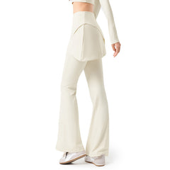 Fake two pairs of fart curtain drapes with a slightly raised wide-leg pants