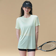 New loose yoga short-sleeved cover-up