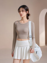 Skin-friendly high-elastic cut-out sports long sleeves