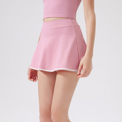 Nude quick-drying thread anti-light sports fitness A-line skirt