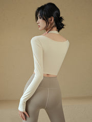 Tight with chest pad yoga long sleeves