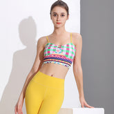 Printed one-piece sports bra
