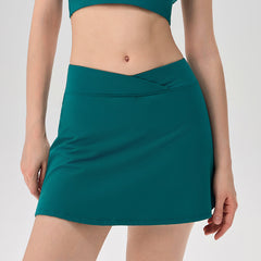 Anti-light fake two-piece tennis yoga skirt
