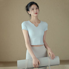 Slim and slim sports fitness short sleeves