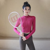 High-Neck Zipper Yoga Jacket