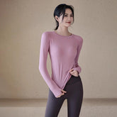 Fitted moisture-wicking long-sleeve
