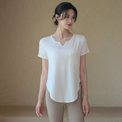 Loose, Light, Breathable sports blouse with short sleeves