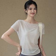 Lightweight, Breathable, Twisted, Cut-out, Beauty-backed cover-up, Short sleeves