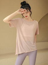 Loose flesh yoga short-sleeved T-shirt