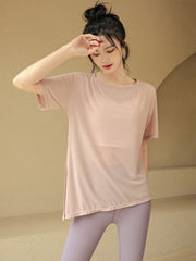 Loose flesh yoga short-sleeved T-shirt