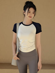 Running training yoga short sleeves