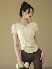 Slimming yoga short-sleeved T-shirt