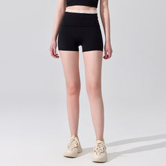 Lace panels, Slim fit, Slim design, High-waisted anti-light three-point pants