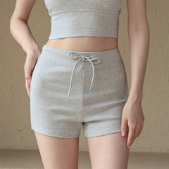 Nude, Breathable, Drawstring running training three-point pants