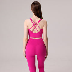 Crossed strap tight two-piece set