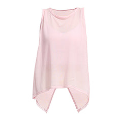 Sleeveless running cover-up with back slit