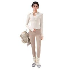 Fall/winter stand-up collar zippered slim jacket