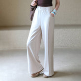 Fleece warm casual wide-leg pants