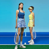 Fashion printed golf tennis badminton bra short skirt set