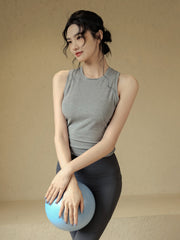 Back-beautiful vest for outer wear