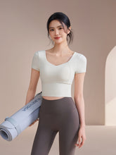 Classic diamond collar professional Pilates short sleeves