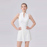 Stand up collar stretch quick-drying tennis dress set