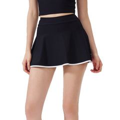 Nude quick-drying thread anti-light sports fitness A-line skirt