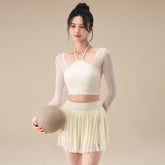 Mesh breathable sports T-shirt with long sleeves