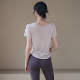 Loose nude feel light and breathable running sports T-shirt short sleeves