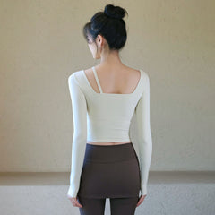 Sexy cut-out breathable yoga long sleeves