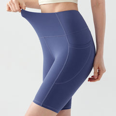 High-rise hip-lifting and double-pocketed cropped pants
