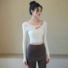 Sexy cut-out breathable yoga long sleeves