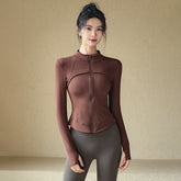 Fleece-Lined Long Sleeve Fitness Top