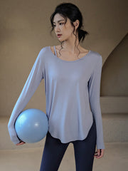 Loose yoga long-sleeved T-shirt