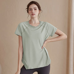 Loose slimming sports T-shirt short sleeves