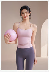 Beautiful back shockproof yoga fitness vest