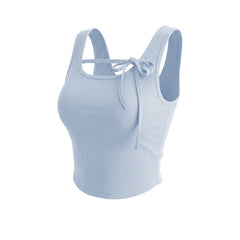 Stylish lace-up shockproof yoga suit vest