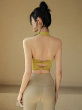 Halter neck shockproof back bra