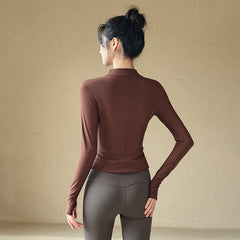Fleece-Lined Long Sleeve Fitness Top