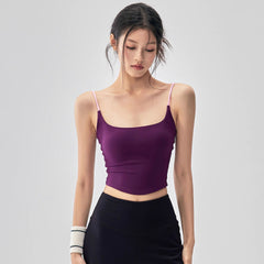 Integrated shockproof suspender contrast vest